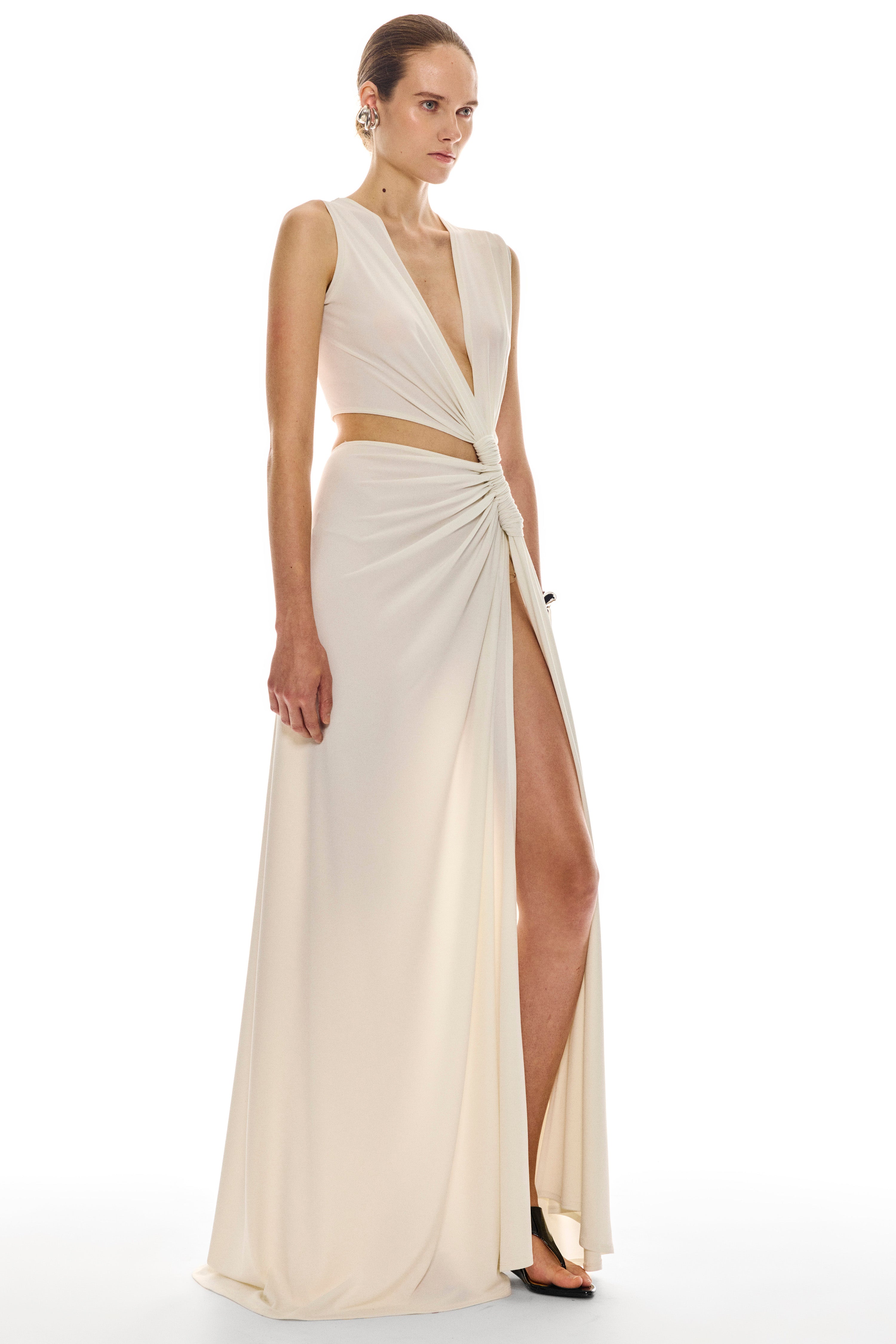 Crepe Triple Loop Dress Sid Neigum Crepe Triple Loop Dress Sid Neigum